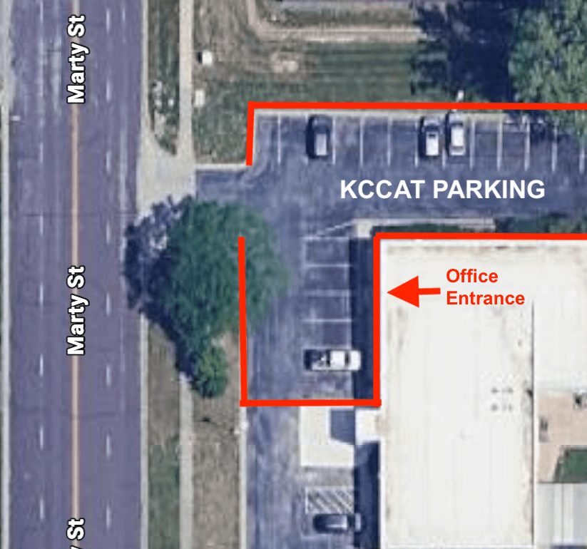 KCCAT Parking and Entrance
