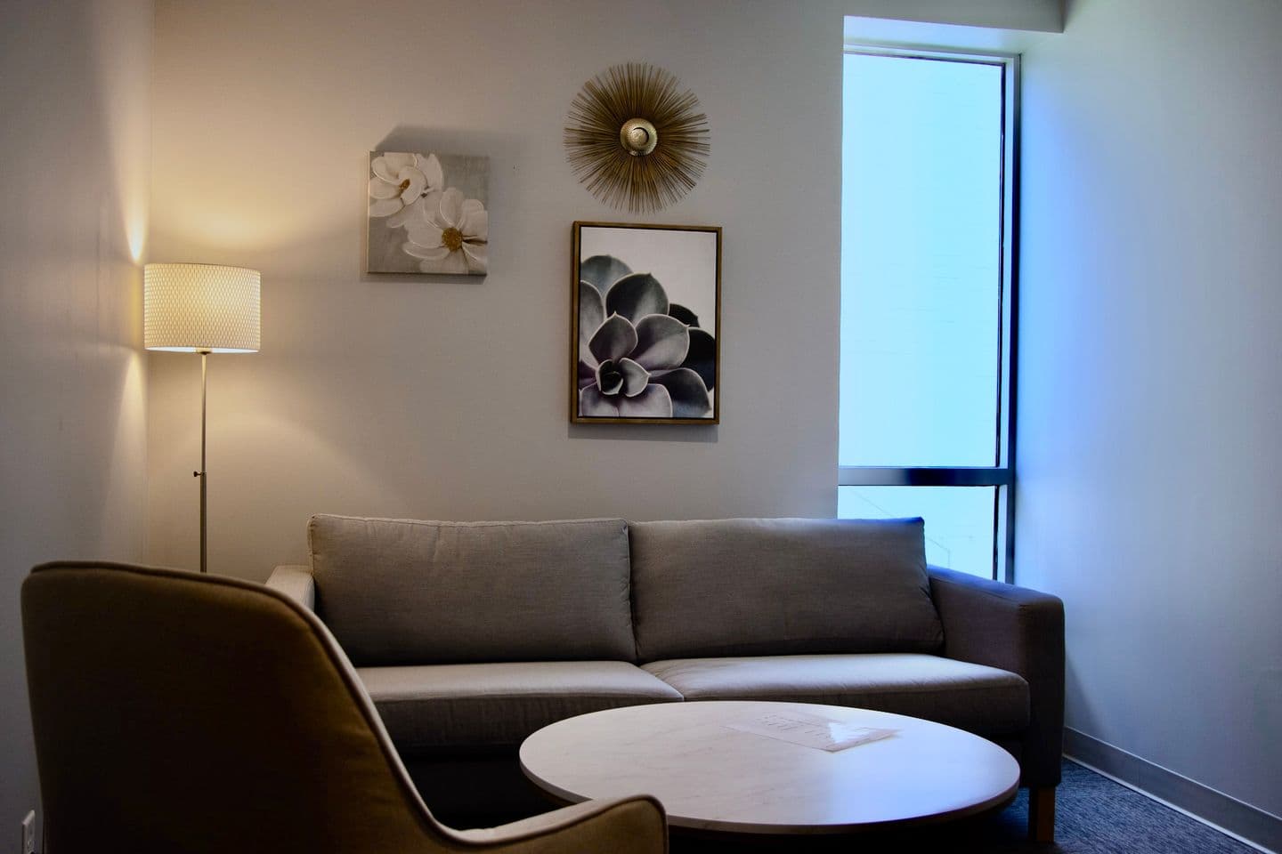 Room with couch and chair